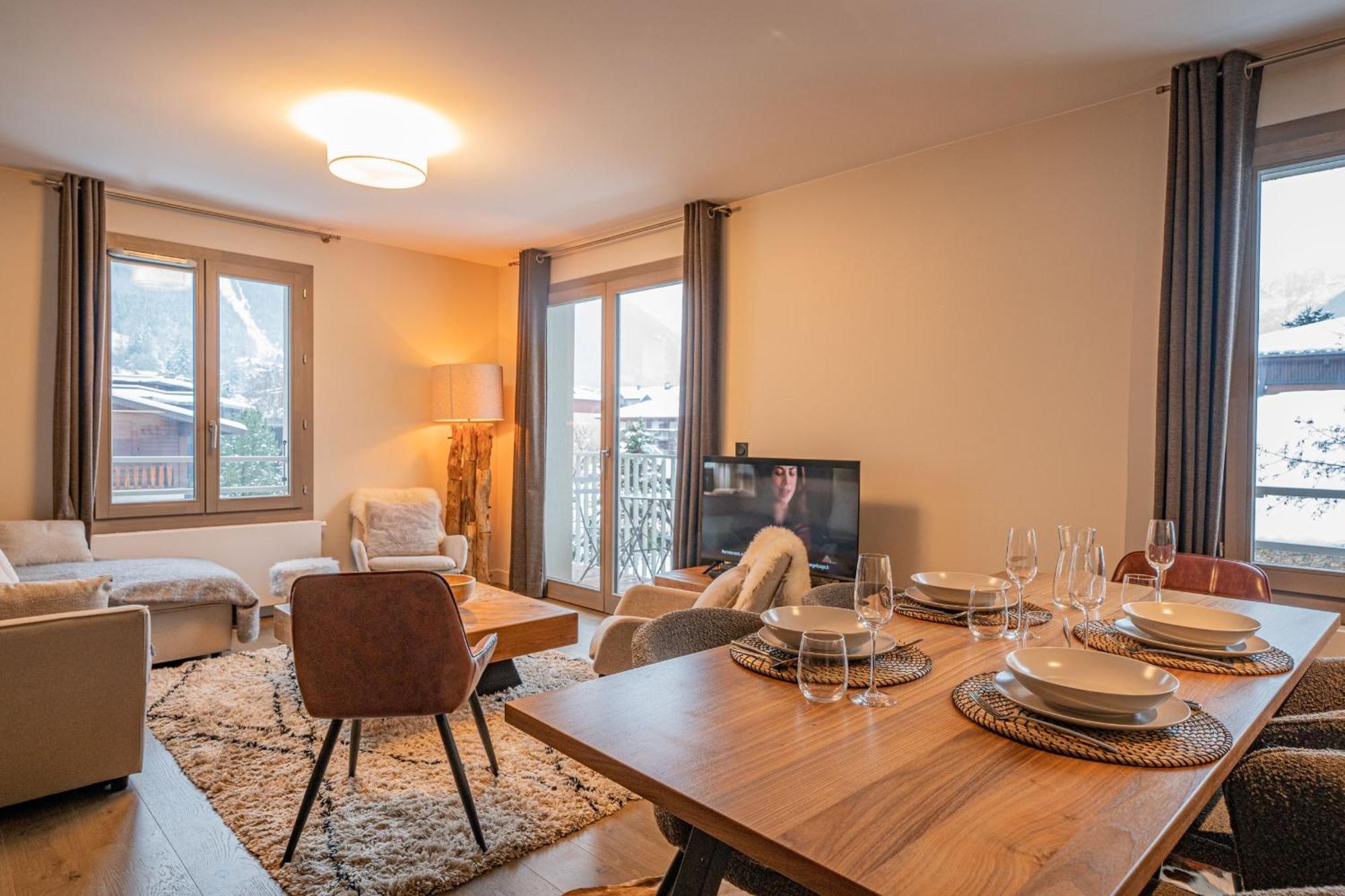 Perle Blanche - Brand New 2 Bedroom Apartment Perfectly Located Chamonix Kültér fotó